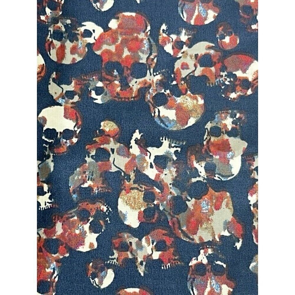 KingSize Men's Sz LT Large Tall Skull Print Short Sleeve Button Front Shirt  NWT - Picture 6 of 7